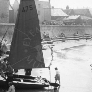 Launching Boats In Eyemouth bay
